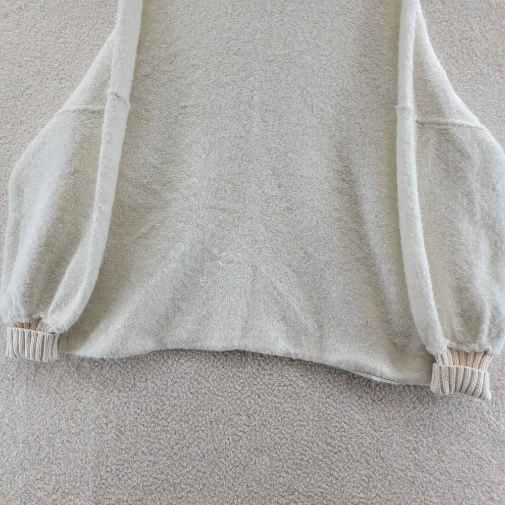 Free People Milo Tunic Sweater Women's Medium Evening Cream Drop Shoulder L/S~ - Picture 11 of 12